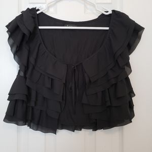 Ruffle Crop Cover-up